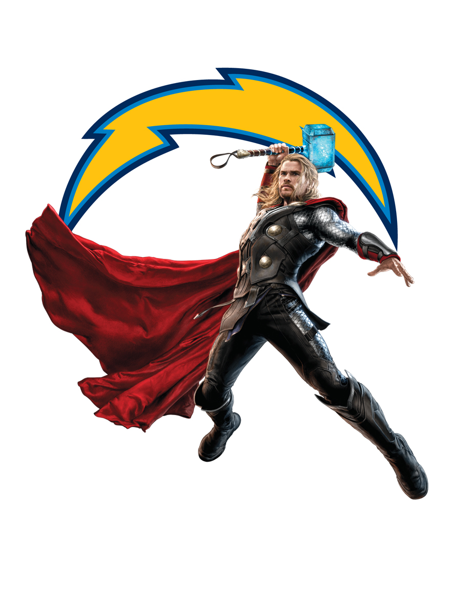 San Diego Chargers Thor Logo vinyl decal